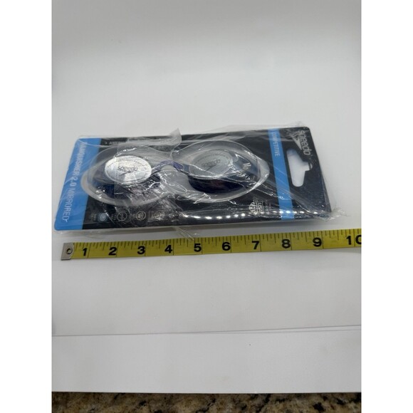 SPEEDO Competitive Vanquished 2.0 Mirrored Silver Swimming Goggles New - Picture 12 of 13